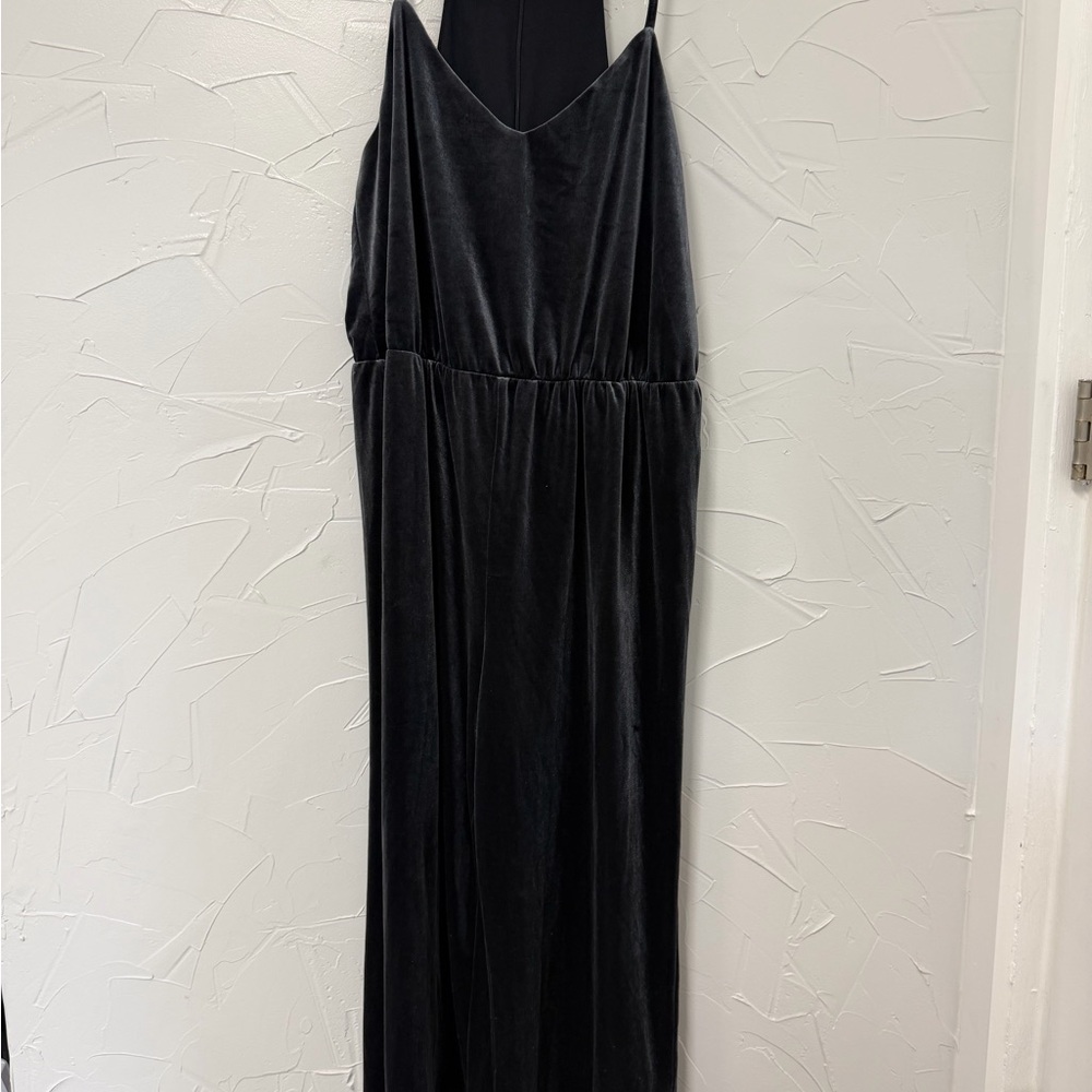 Simply Styled Elegant Blue Velvet Jumpsuit